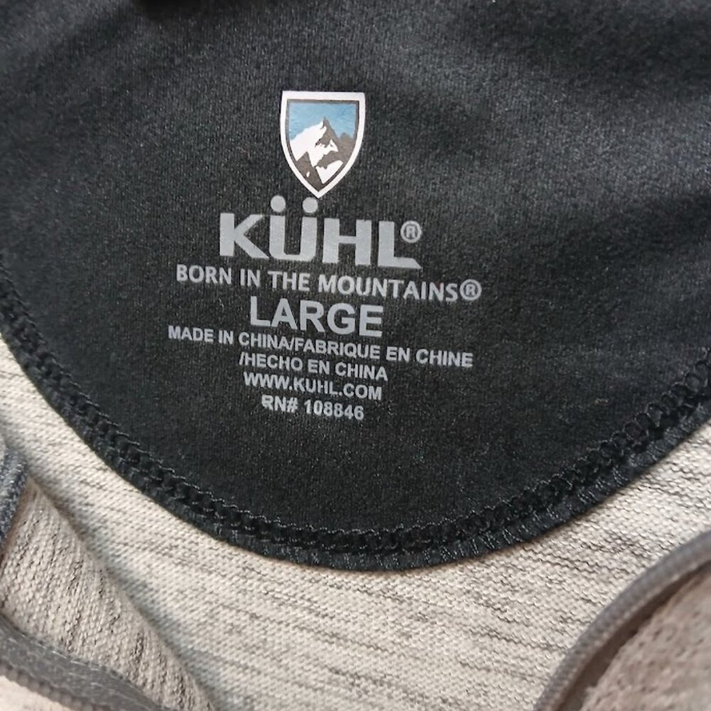 KUHL Ryzer 1/4 Zip Pullover Men's Size Large Tan Beige Heather Performance 3112 - Picture 4 of 16
